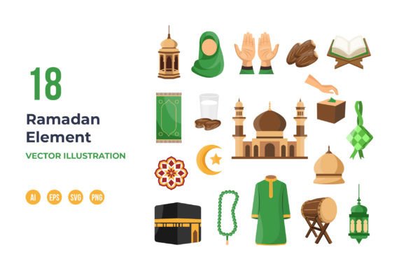 Download Hand Drawn Ramadan Elements - Hand drawn Collection