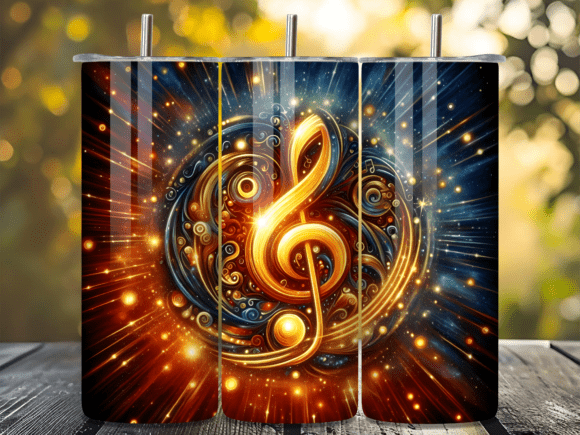 Download Golden Glow Music 20oz Tumbler Wrap - Gold Collection