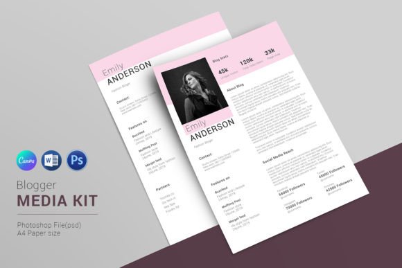 Download Blogger Media Kit Template - Blog Collection