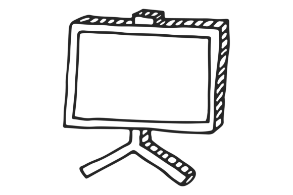 Download Monitor Doodle. Hand Drawn Display Line - Hand drawn Collection
